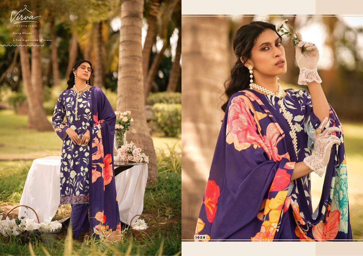 Virva Zareen Viscose Pashmina Dress Material