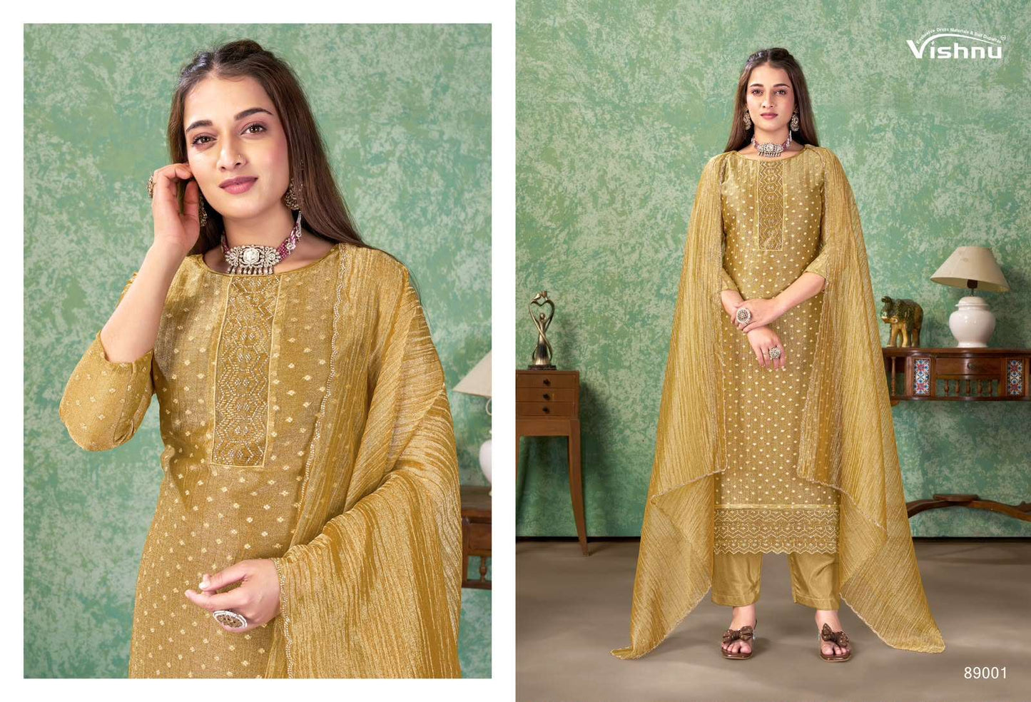 VISHNU FARAH Fancy Dress Material