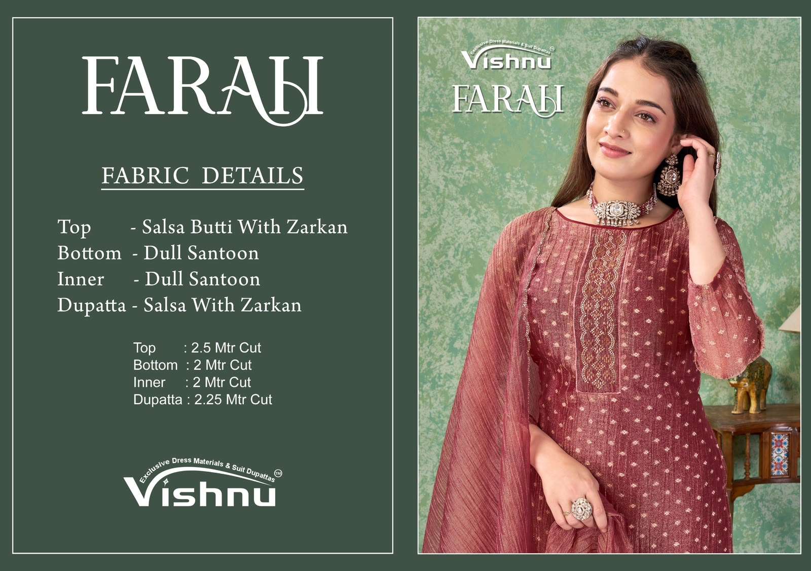 VISHNU FARAH Fancy Dress Material