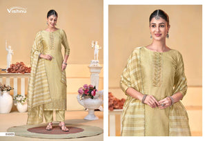 Vishnu Halima Banarasi Silk Embroidery Punjabi Suit