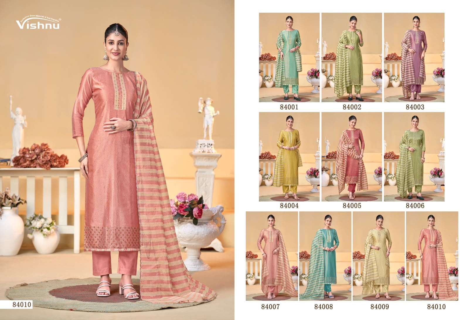 Vishnu Halima Banarasi Silk Embroidery Punjabi Suit