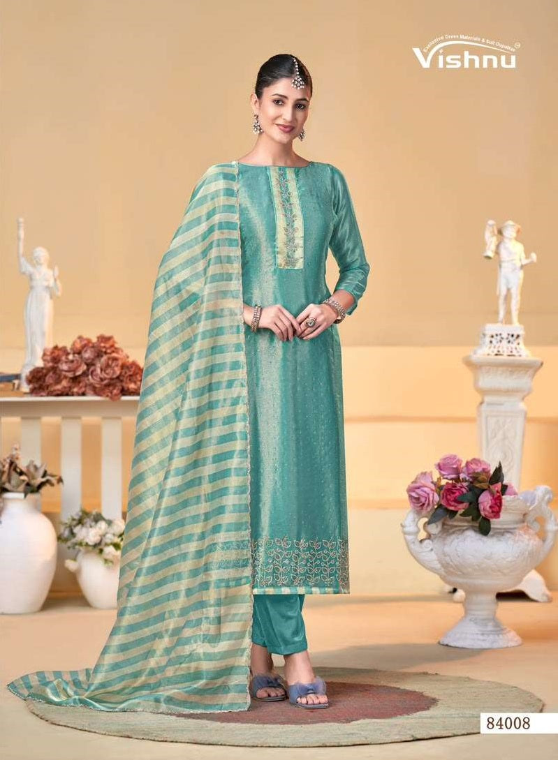 Vishnu Halima Banarasi Silk Embroidery Punjabi Suit