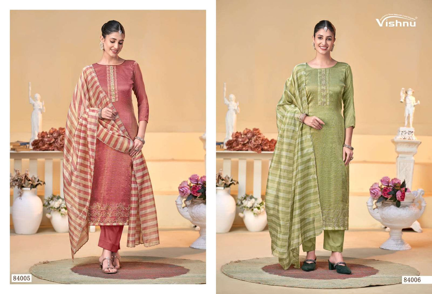 Vishnu Halima Banarasi Silk Embroidery Punjabi Suit