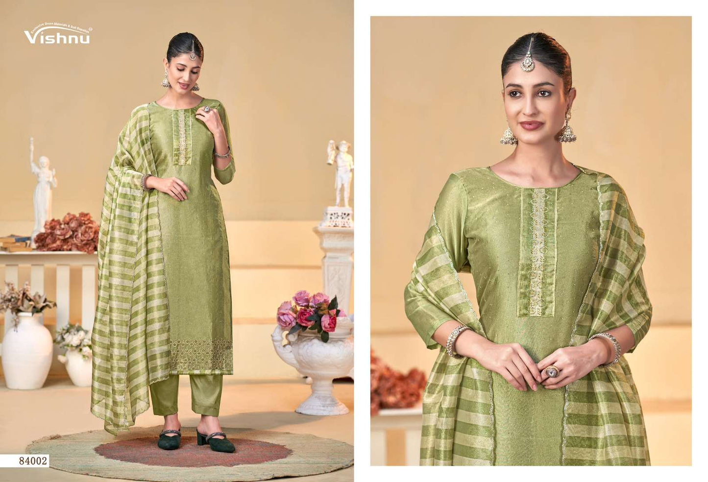 Vishnu Halima Banarasi Silk Embroidery Punjabi Suit