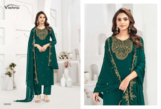 VISHNU MUBEENA Rangoli Blooming Dress Material - Amrah Wholesale
