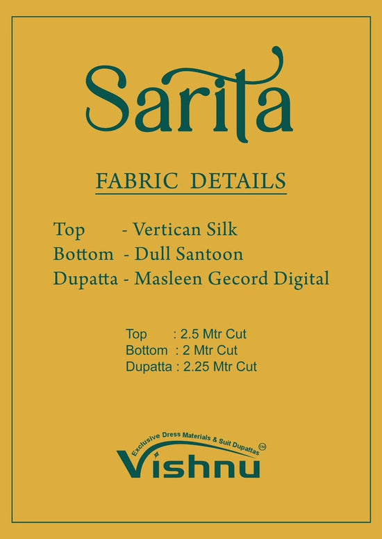 Vishnu Sarita Vertican Silk Embroidered Dress Material