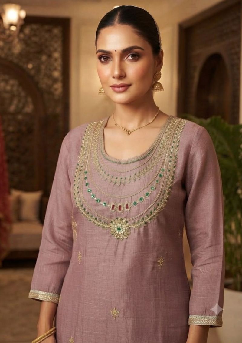 Vitara Fashion Jannat Salsa Embroidered Kurti Pant Dupatta Set