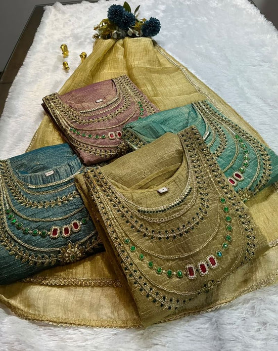 Vitara Fashion Jannat Salsa Embroidered Kurti Pant Dupatta Set