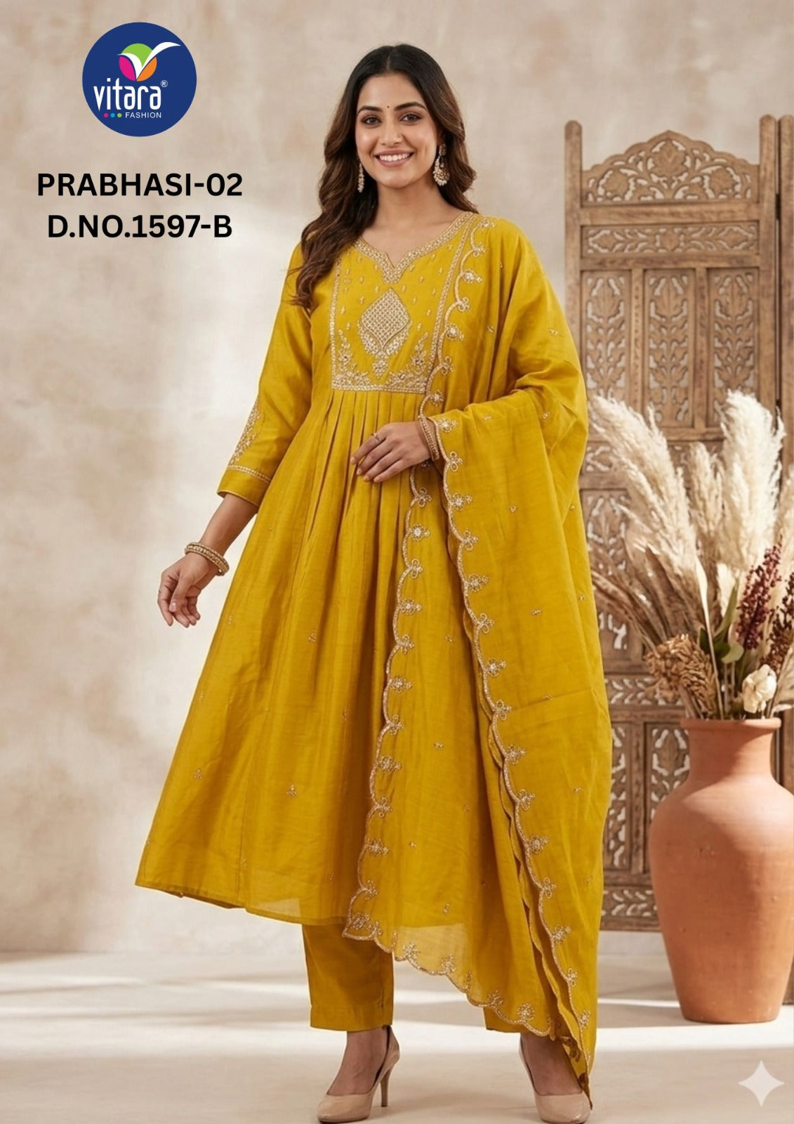 Vitara Prabhasi Vol 2 Mul Chanderi Kurti Set