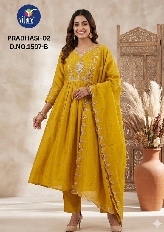 Vitara Prabhasi Vol 2 Mul Chanderi Kurti Set