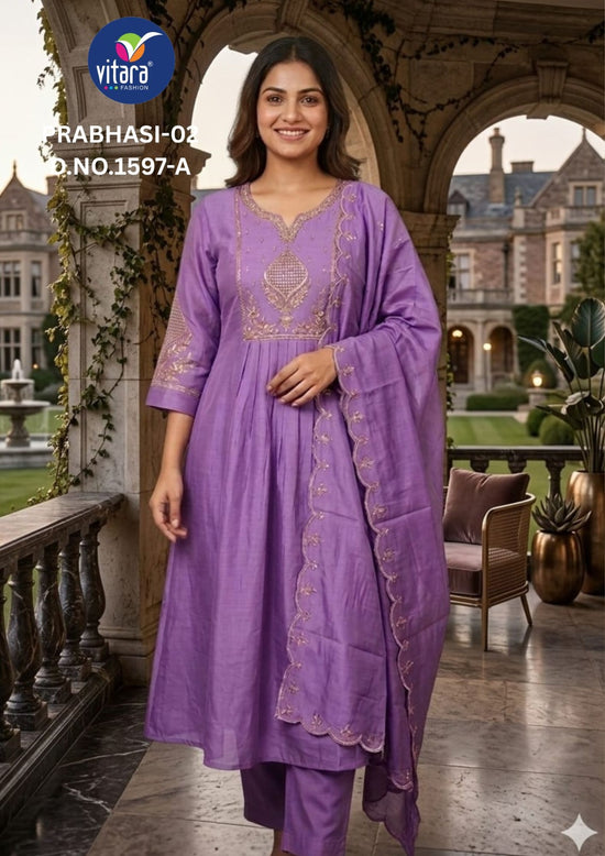 Vitara Prabhasi Vol 2 Mul Chanderi Kurti Set
