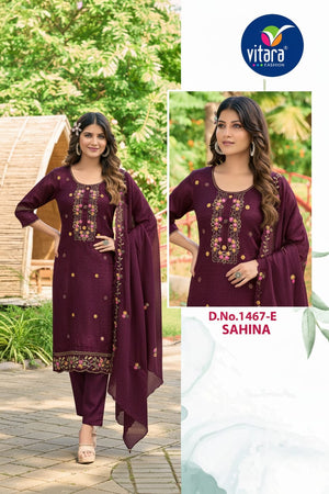 Vitara Sahina Crunchy Silk Salwar Suit Set