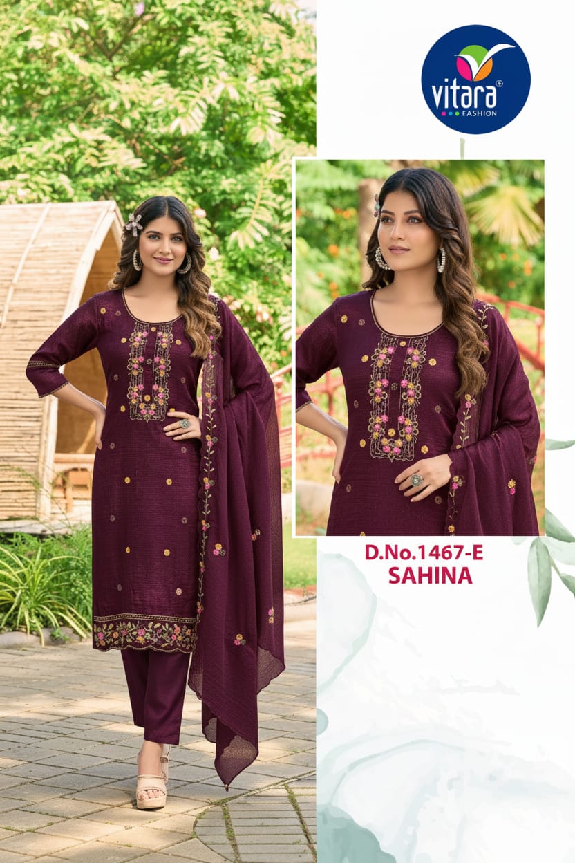 Vitara Sahina Crunchy Silk Salwar Suit Set