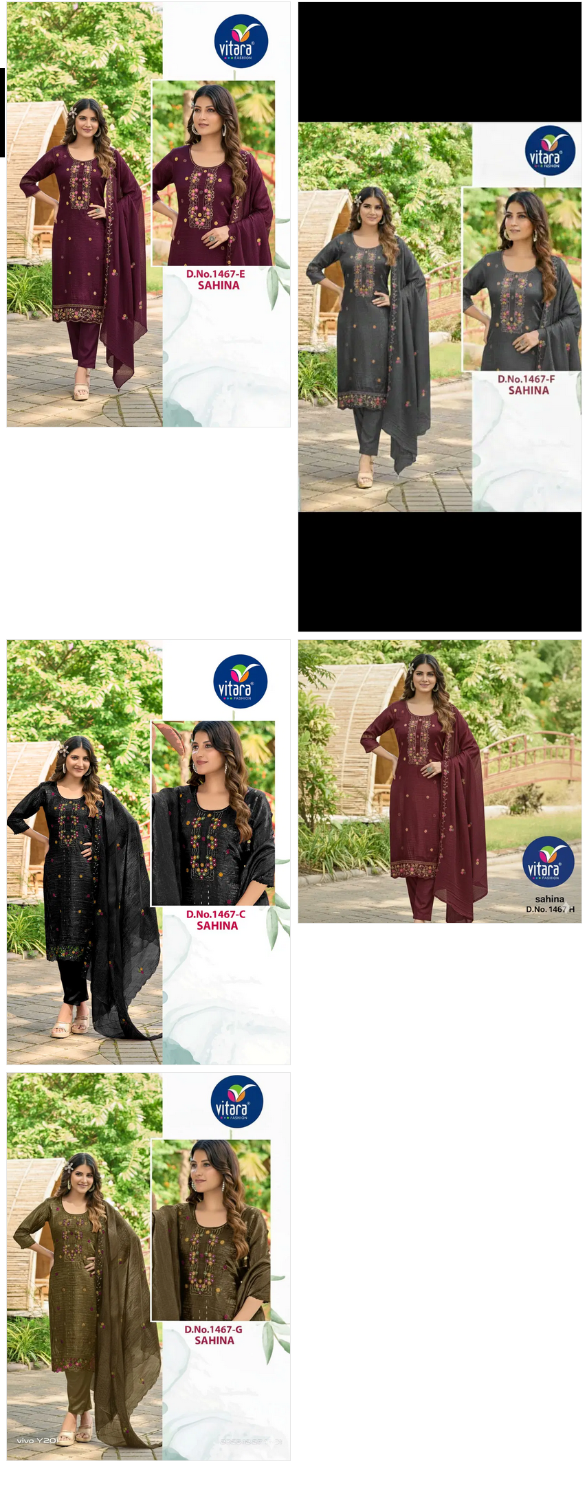 Vitara Sahina Crunchy Silk Salwar Suit Set