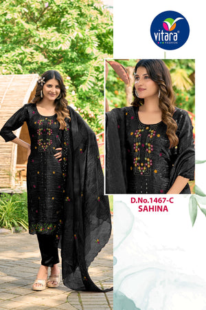Vitara Sahina Crunchy Silk Salwar Suit Set