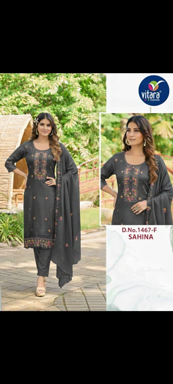 Vitara Sahina Crunchy Silk Salwar Suit Set