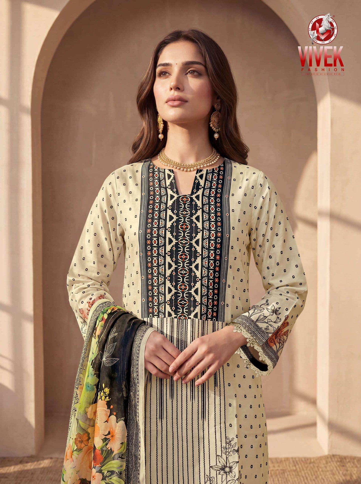 Vivek Fashion D-531 Premium Muslin Dress Material
