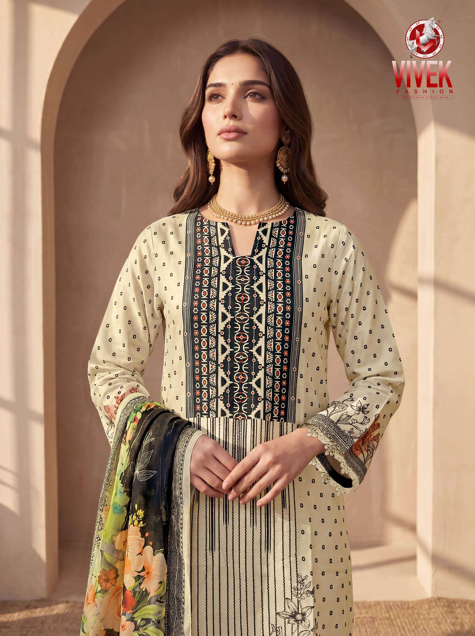 Vivek Fashion D-531 Premium Muslin Dress Material