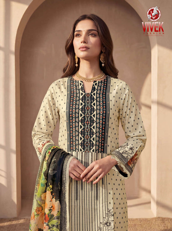 Vivek Fashion D-531 Premium Muslin Dress Material