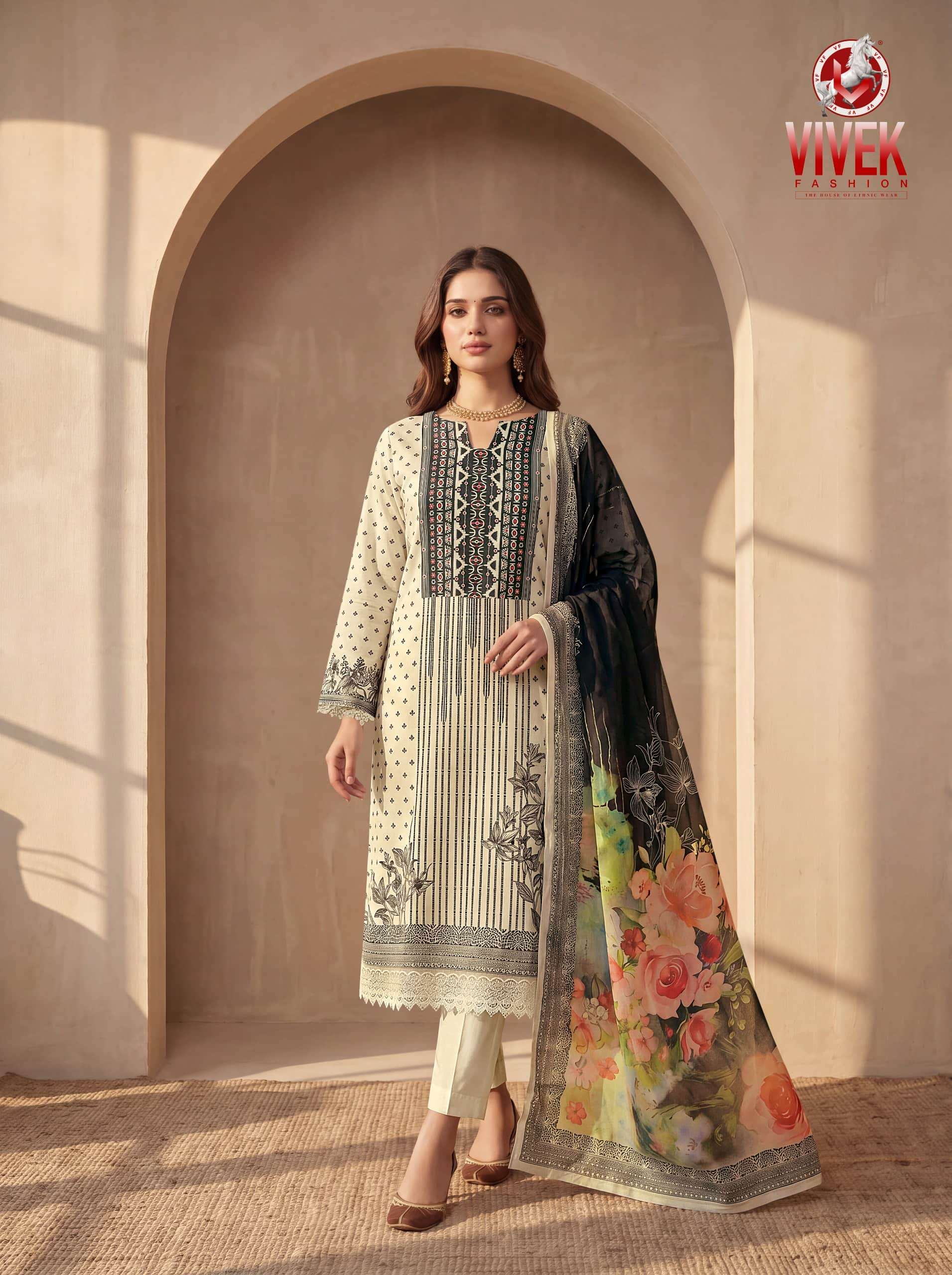 Vivek Fashion D-531 Premium Muslin Dress Material