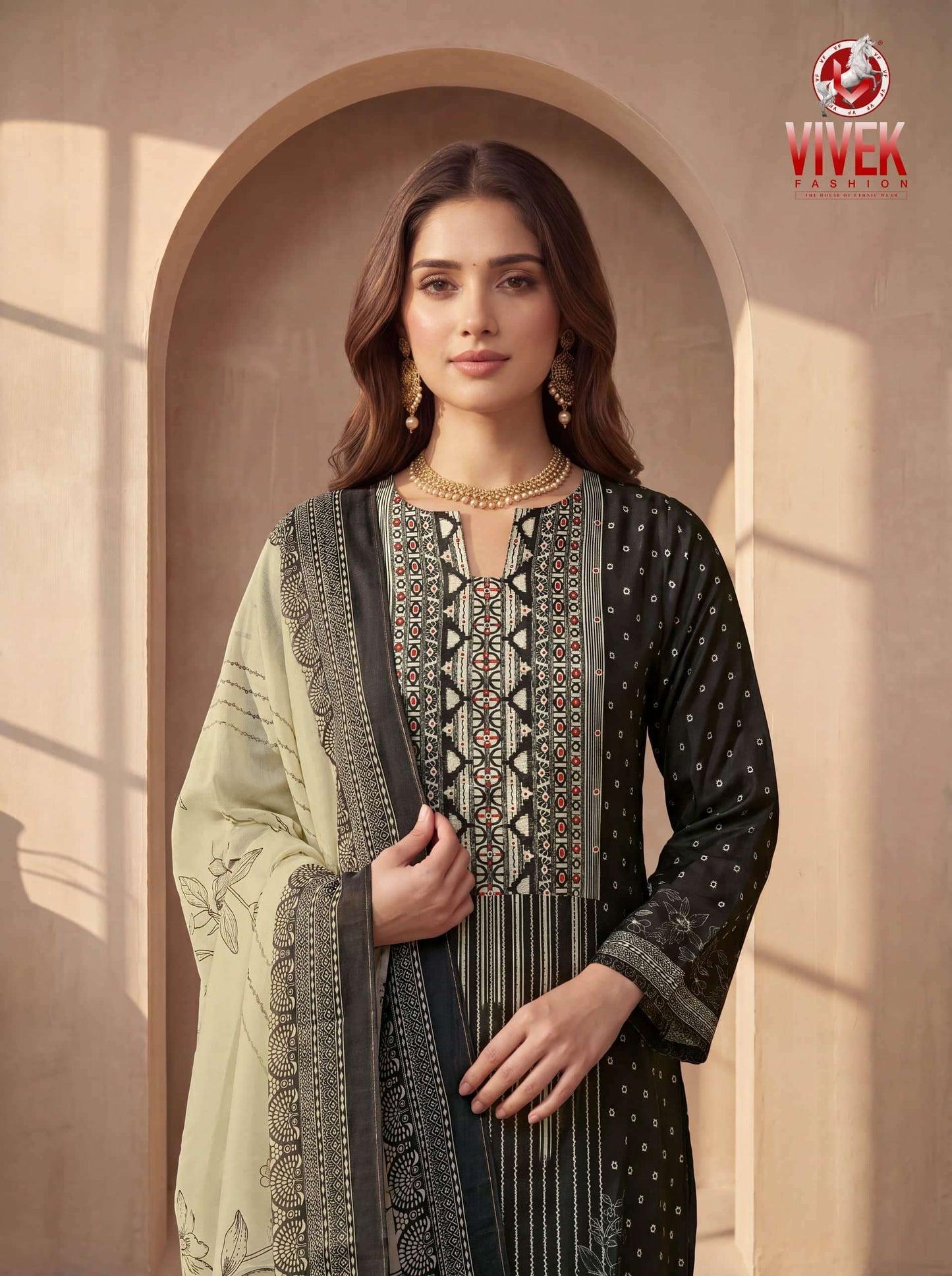 Vivek Fashion D-531 Premium Muslin Dress Material