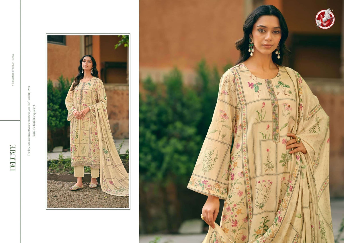 Vivek Fashion Juliette Cotton Dress Material - Amrah Wholesale