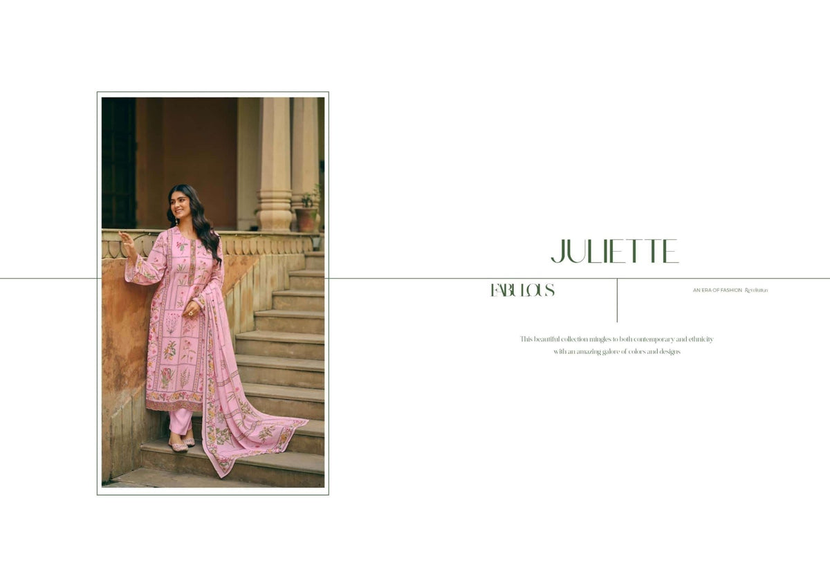 Vivek Fashion Juliette Cotton Dress Material - Amrah Wholesale