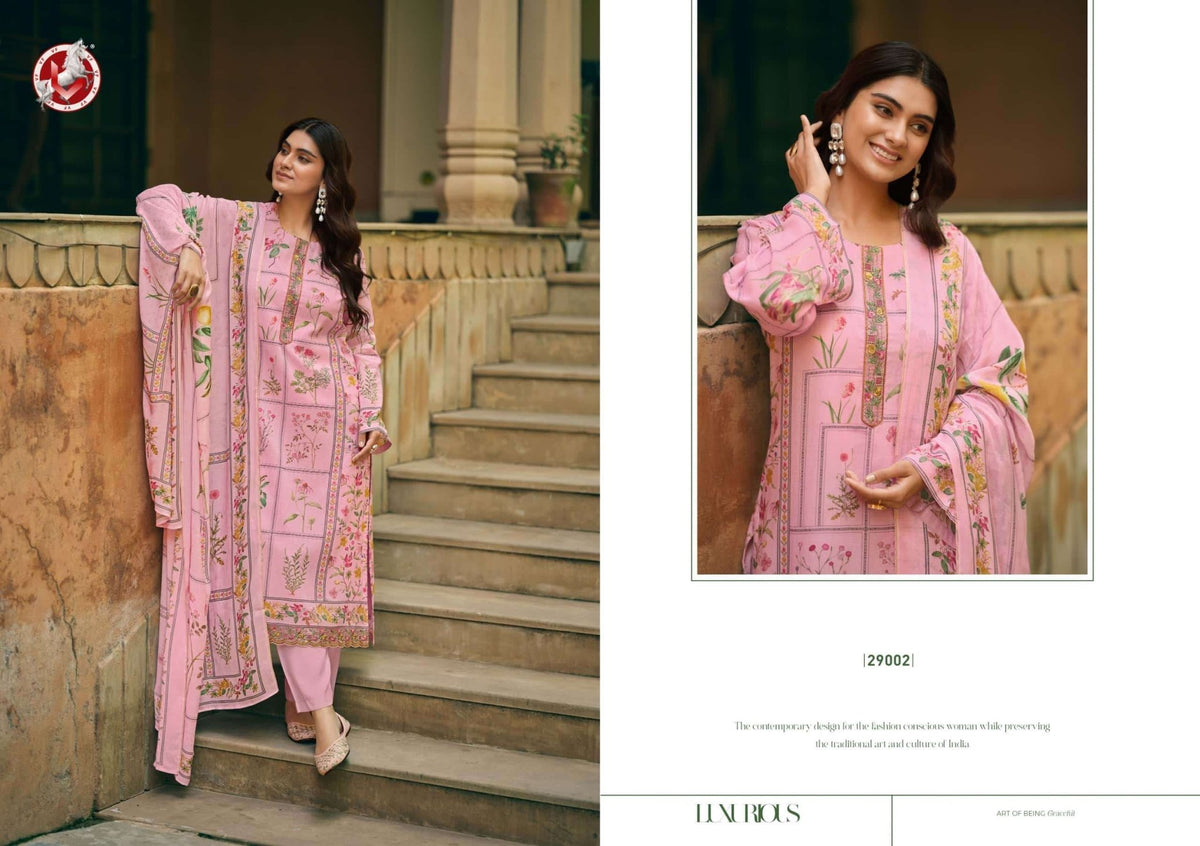 Vivek Fashion Juliette Cotton Dress Material - Amrah Wholesale
