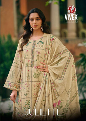 Vivek Fashion Juliette Cotton Dress Material - Amrah Wholesale