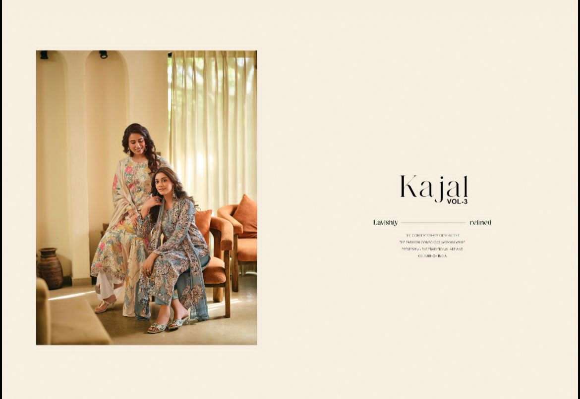 Vivek Fashion Kajal Vol 3 Muslin Digital Print Dress Material