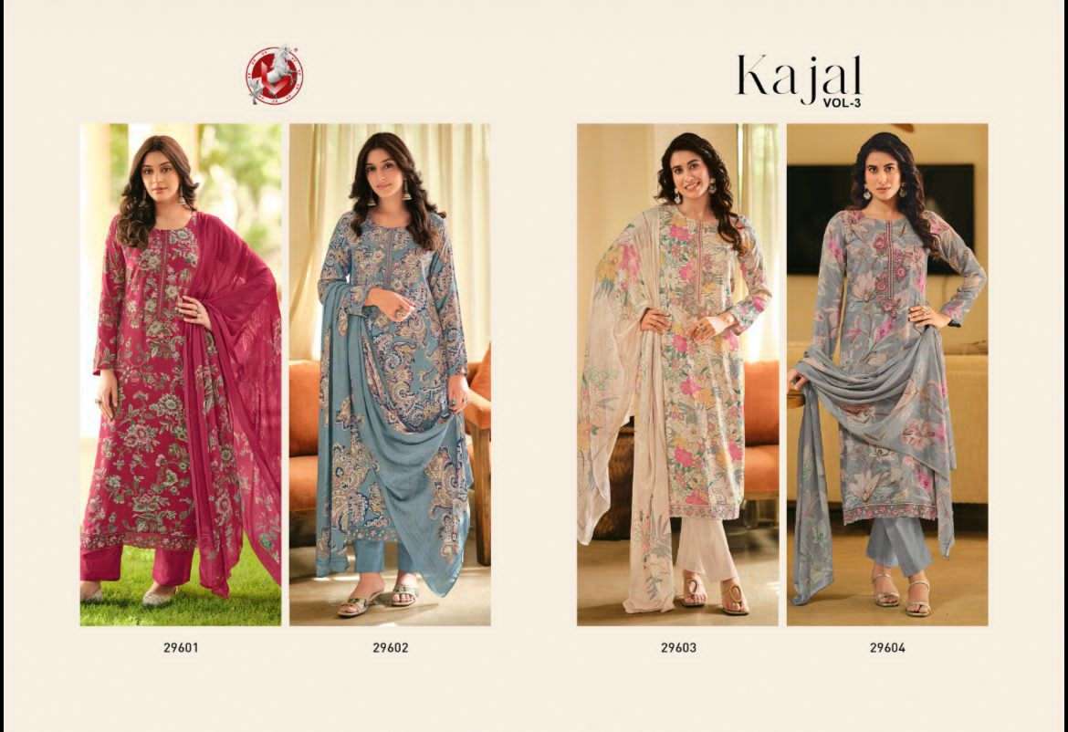 Vivek Fashion Kajal Vol 3 Muslin Digital Print Dress Material