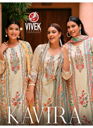 Vivek Fashion Kavira Cotton Embroidered Dress Material Collection