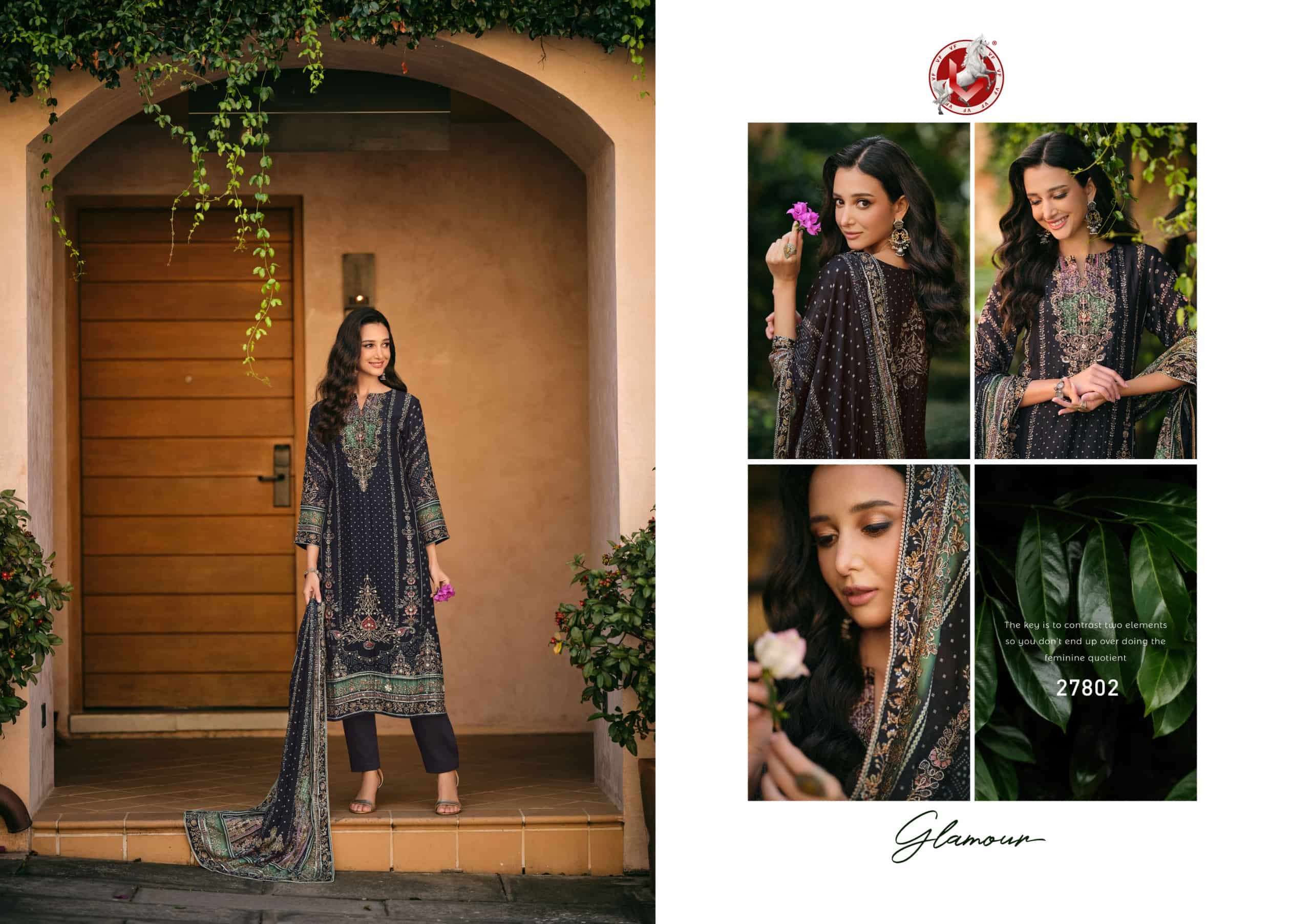 Vivek Fashion Parina Vol 32 Premium Russian Silk Dress Material