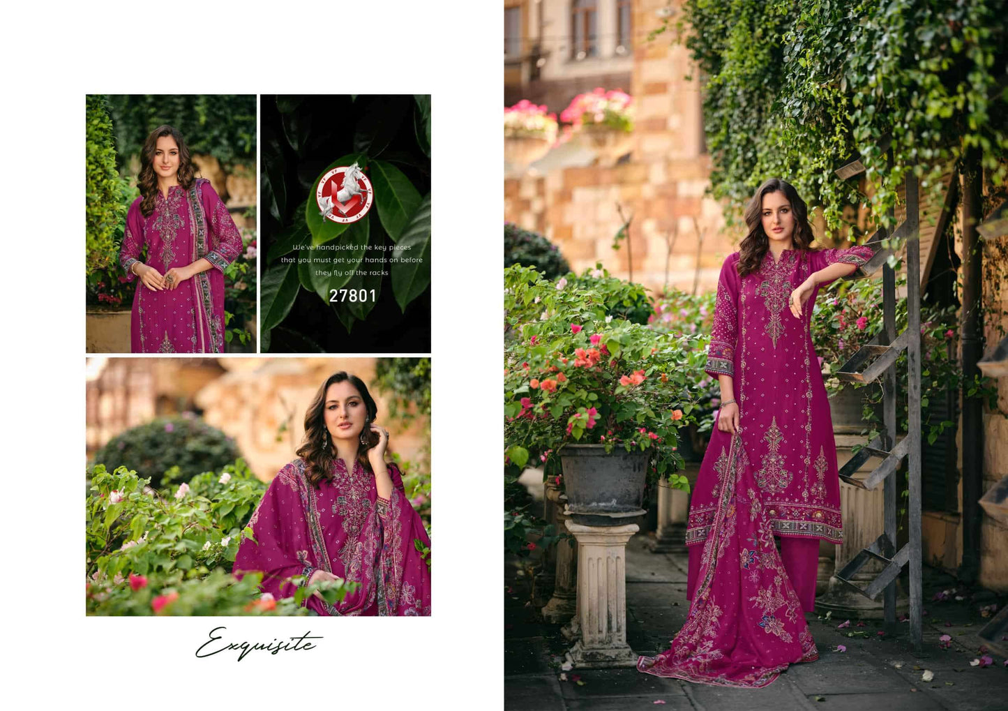 Vivek Fashion Parina Vol 32 Premium Russian Silk Dress Material