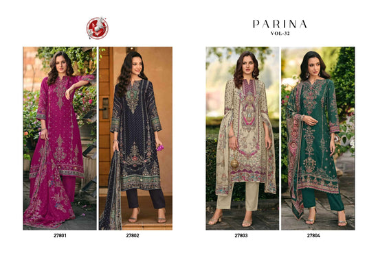 Vivek Fashion Parina Vol 32 Premium Russian Silk Dress Material
