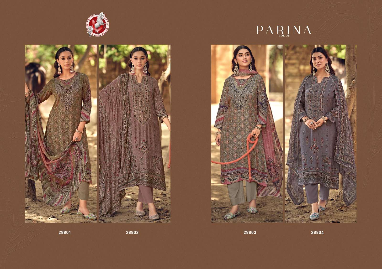 Vivek Fashion Parina Vol 35 Premium Modal Silk Dress Material