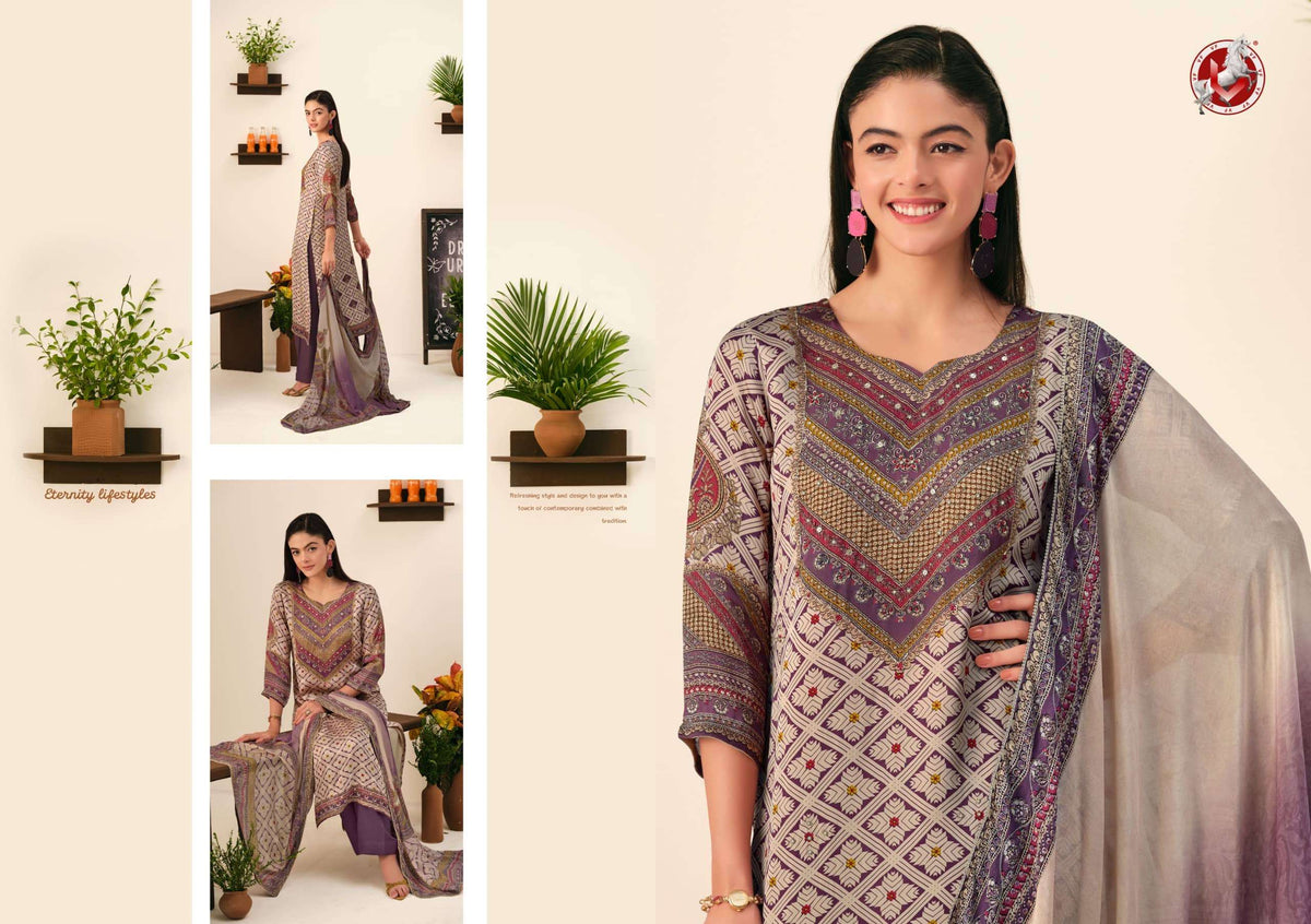 Vivek Fashion Parina Vol 37 Fancy Satin Salwar Suit Collection