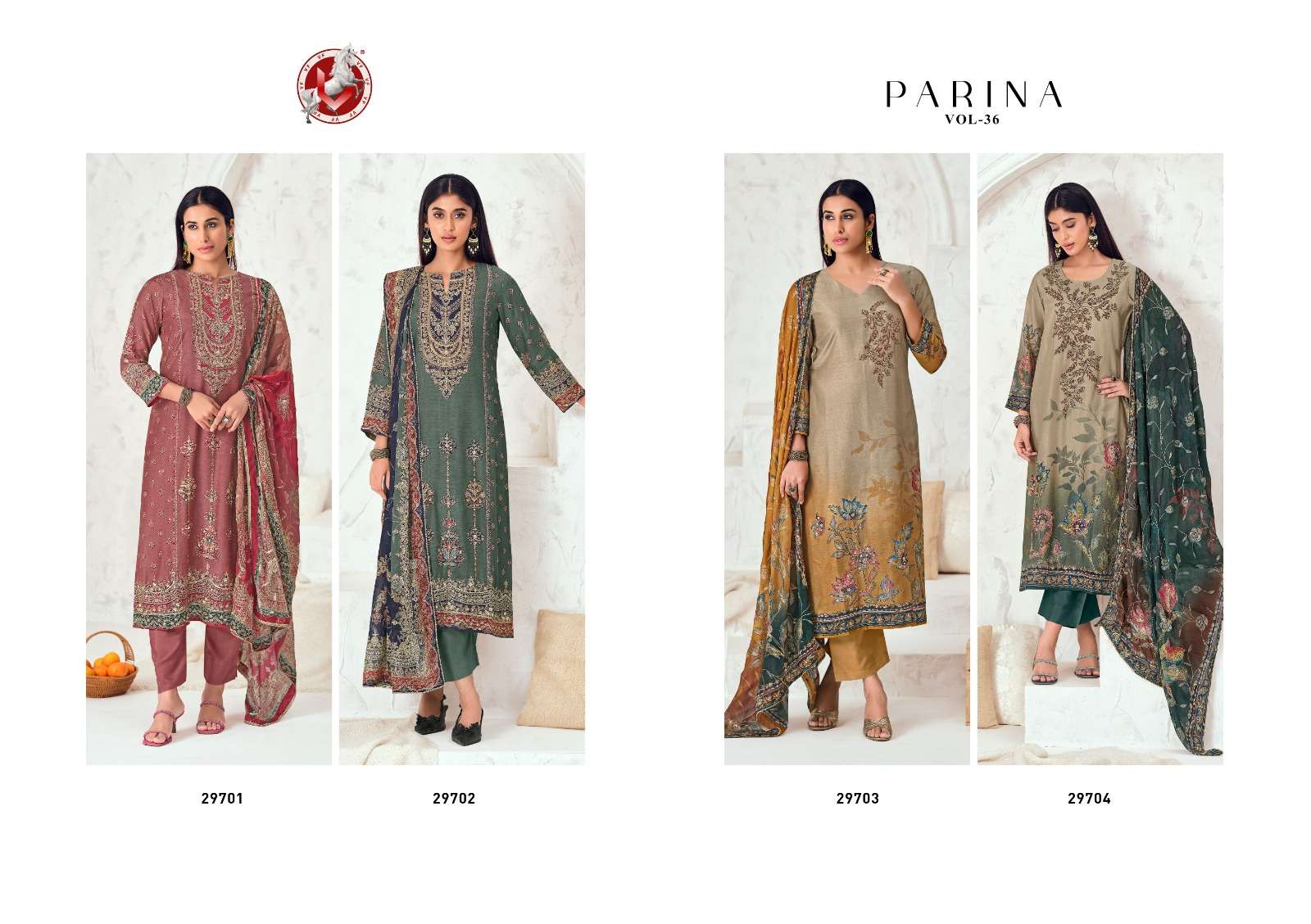 Vivek Fashion Parina Vol 36 Premium Modal Silk Dress Material