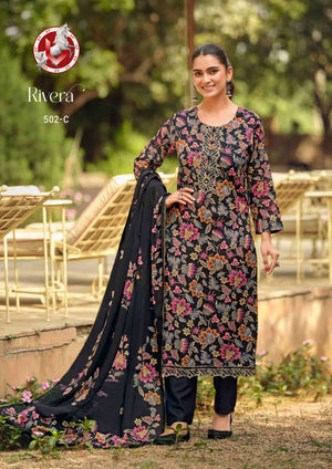 Vivek Fashion Rivera Mul Cotton Dress Material