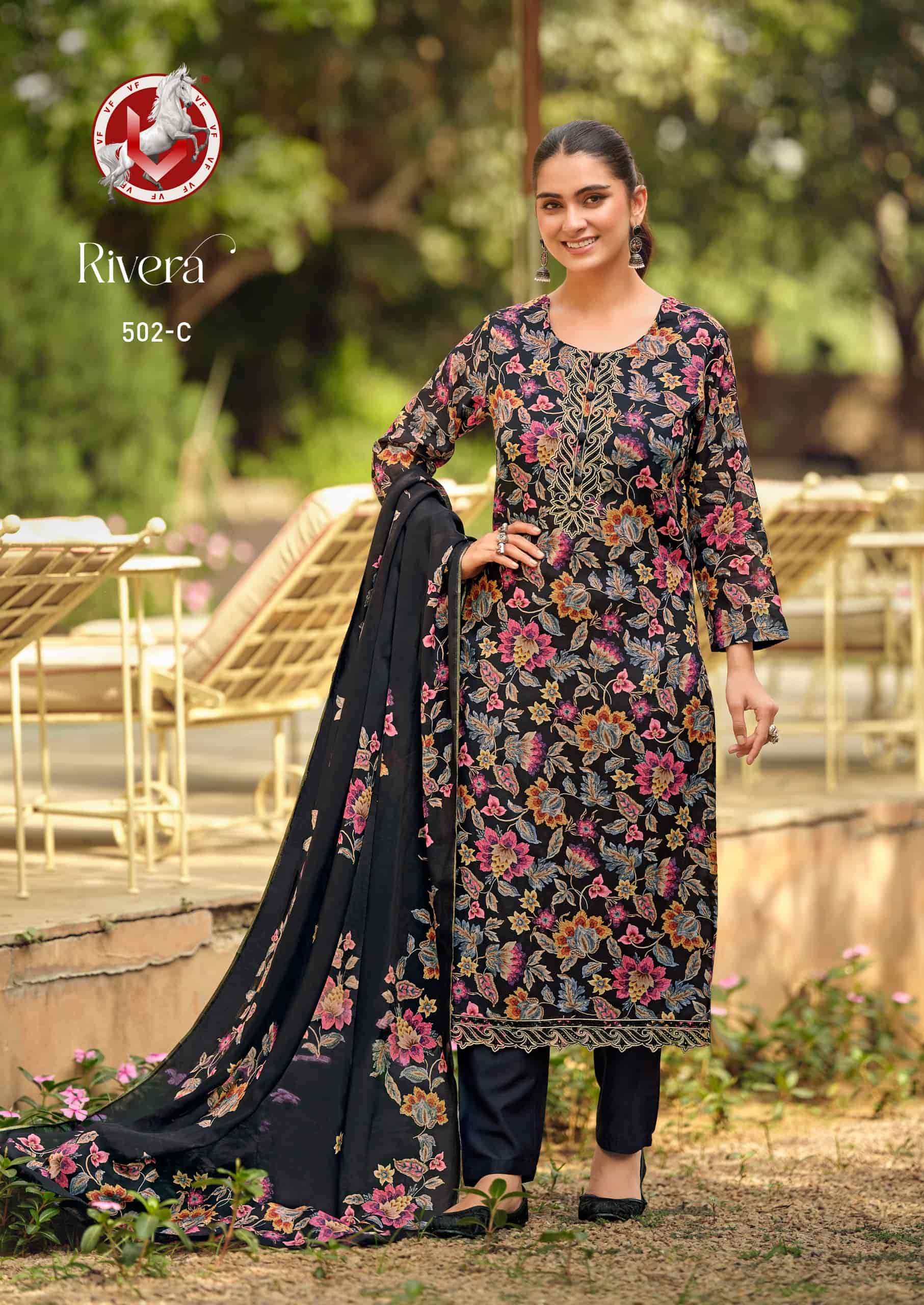 Vivek Fashion Rivera Mul Cotton Dress Material