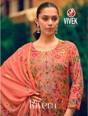Vivek Fashion Rivera Mul Cotton Dress Material