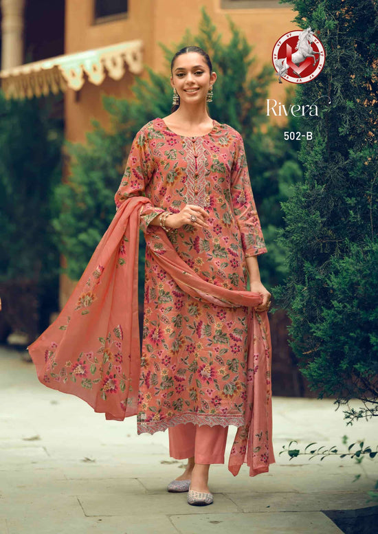 Vivek Fashion Rivera Mul Cotton Dress Material