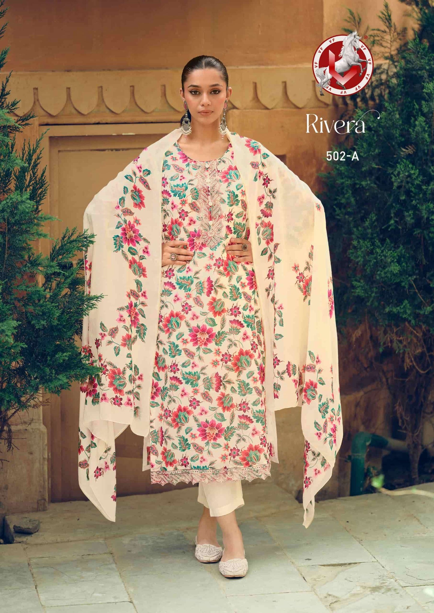 Vivek Fashion Rivera Mul Cotton Dress Material