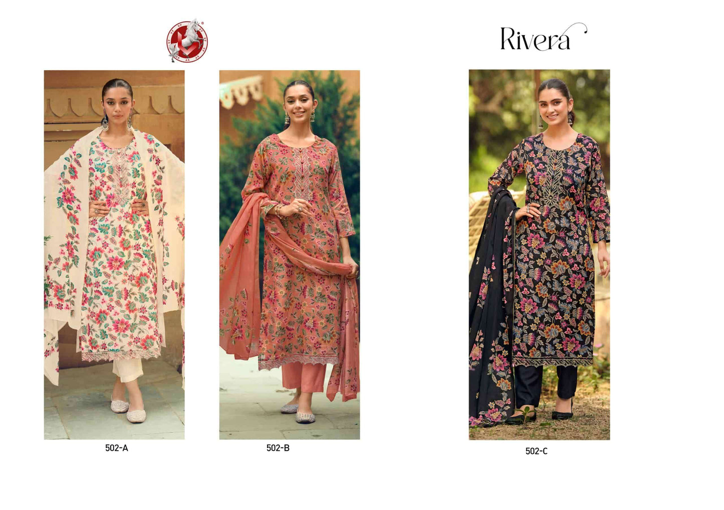 Vivek Fashion Rivera Mul Cotton Dress Material