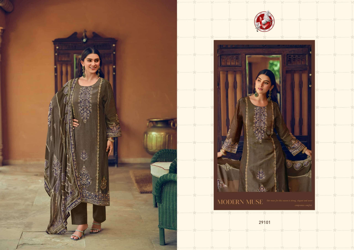 Vivek Fashion Tanisha Vol 7 Premium Tissue Silk Dress Material