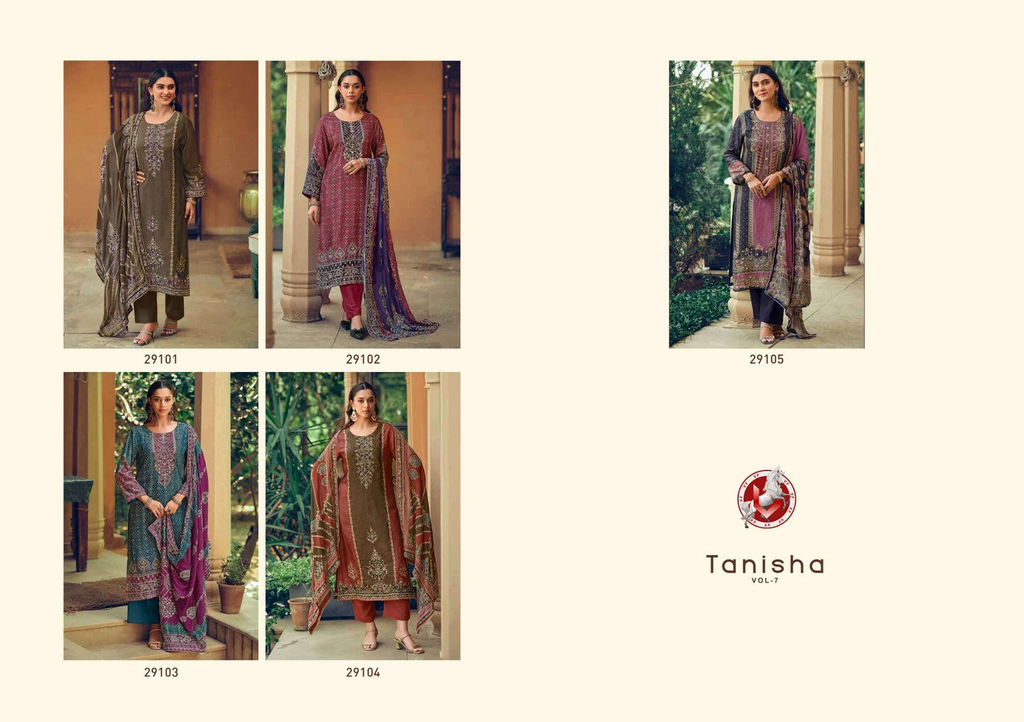 Vivek Fashion Tanisha Vol 7 Premium Tissue Silk Dress Material