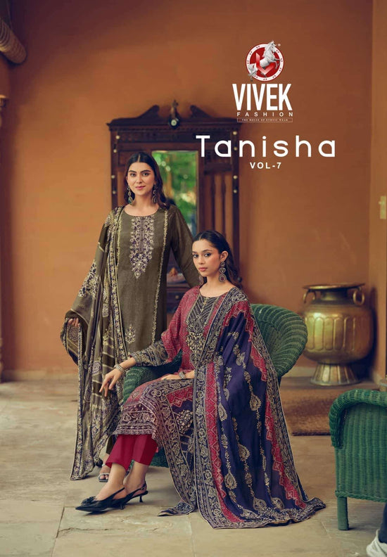 Vivek Fashion Tanisha Vol 7 Premium Tissue Silk Dress Material