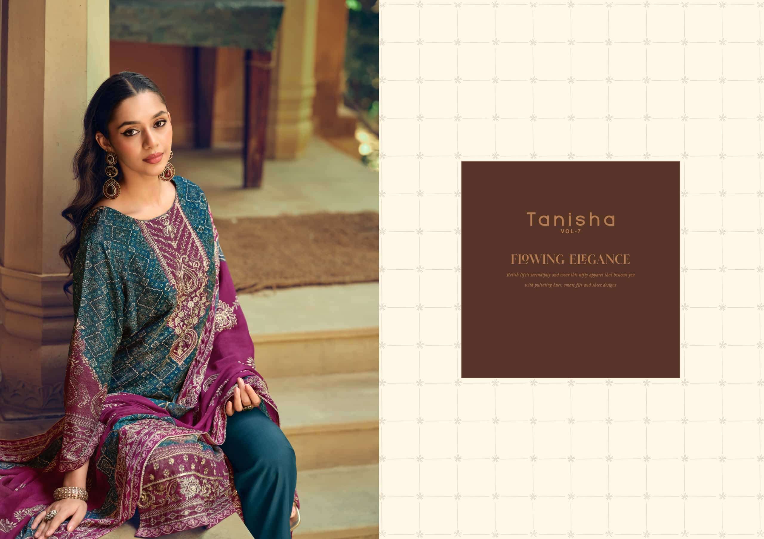 Vivek Fashion Tanisha Vol 7 Premium Tissue Silk Dress Material
