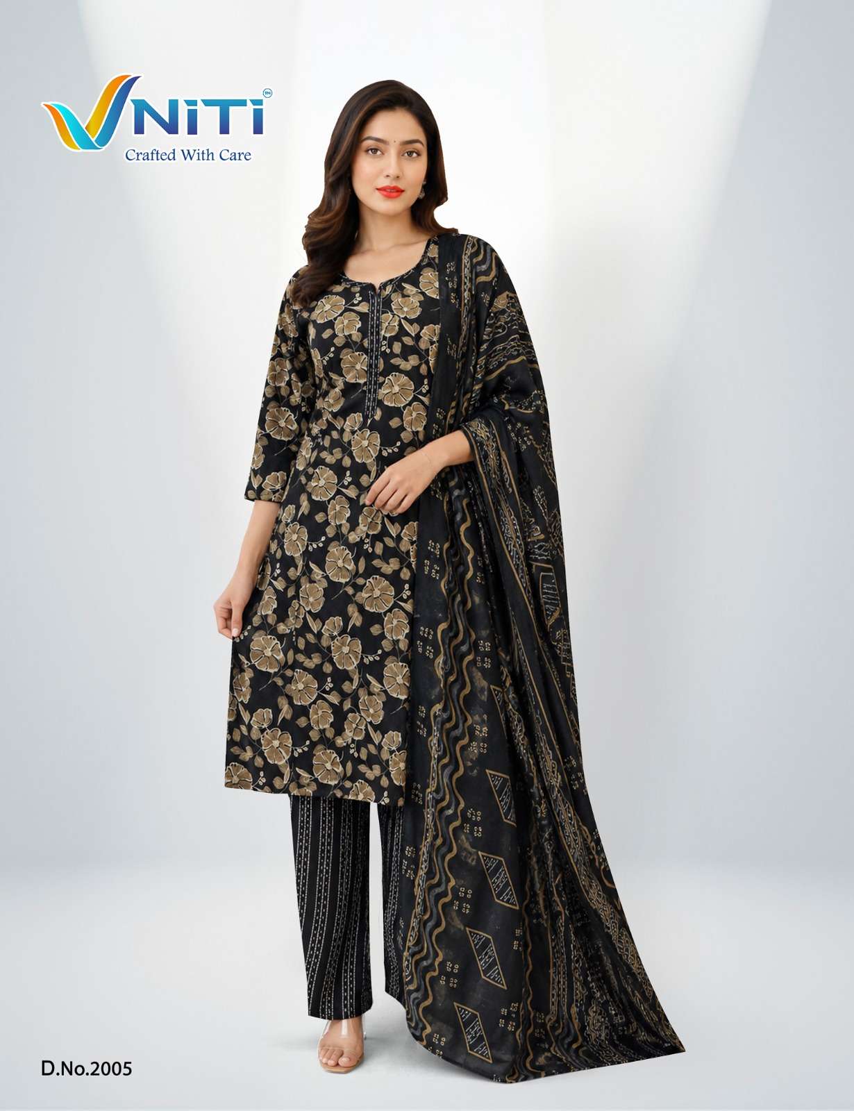 Vniti Lifestyle Impression Vol 2 Cotton Kurti Pant Dupatta Set