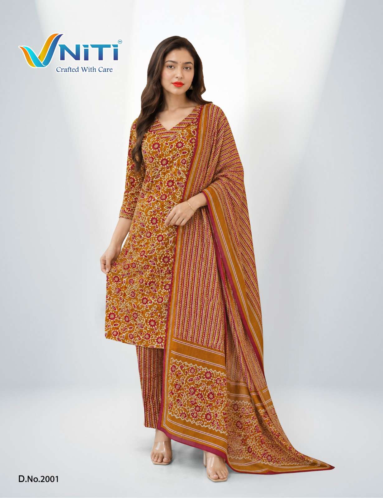 Vniti Lifestyle Impression Vol 2 Cotton Kurti Pant Dupatta Set